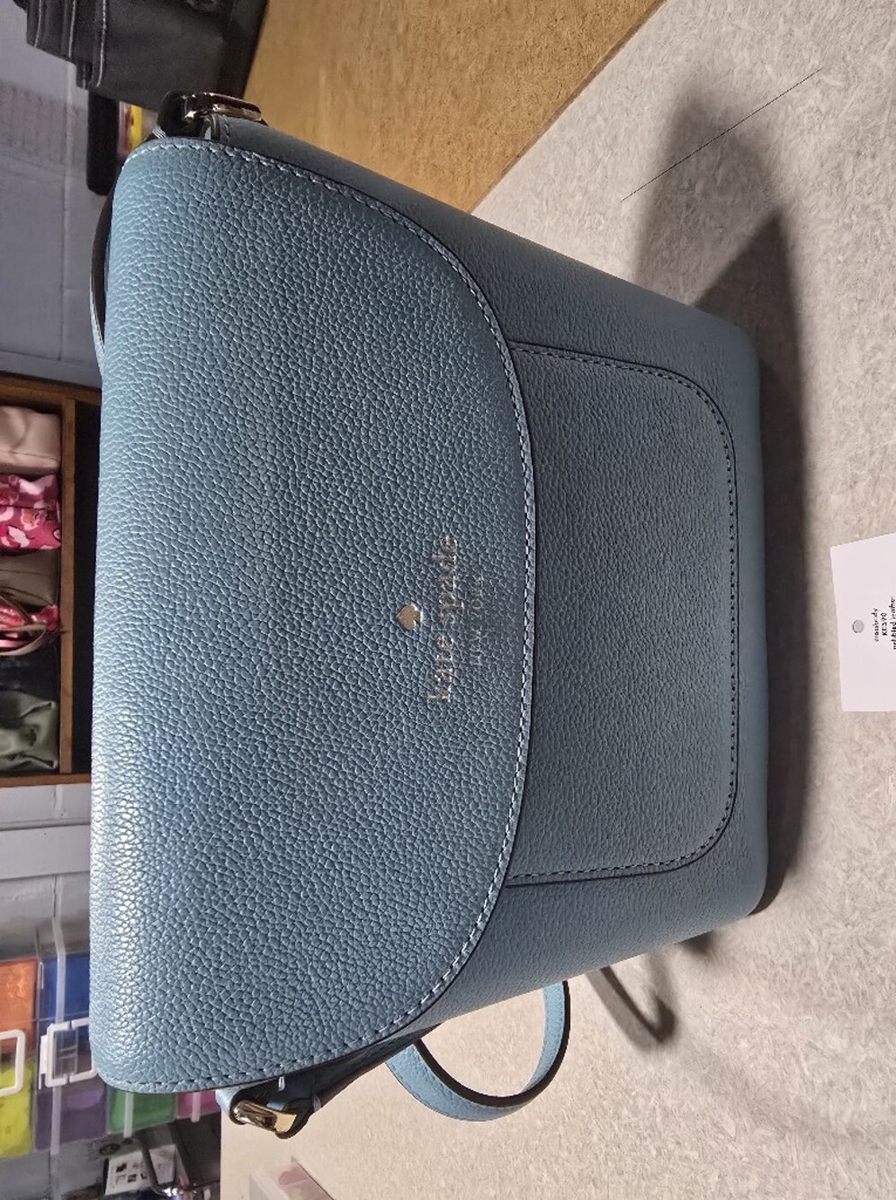 Kate Spade Elsie Light Blue Crossbody Bag with Gold Hardware